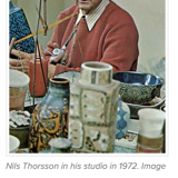 Vase series Baca of Nils Thorsson for Royal Copenhagen faience