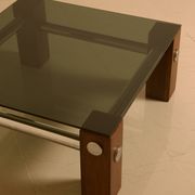 Coffee table in wood and smoked glass by Martin Visser for Spectrum 60s
