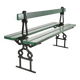 Davioud Parisian public bench in black cast iron and green wood