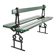 Davioud Parisian public bench in black cast iron and green wood