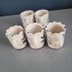Set of 5 glazed ceramic coffee mugs