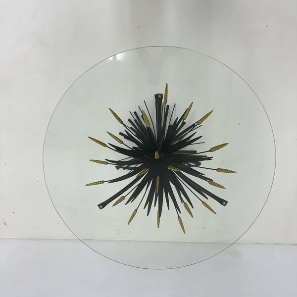 Table basse en gerbe de blé, années 1970