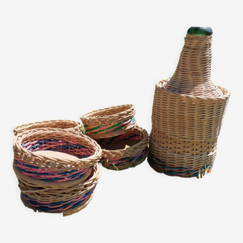 Wicker and scoubidou set