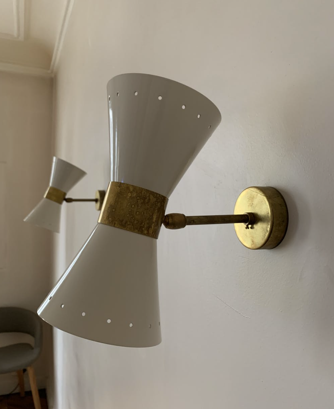 Pair of sconces de diabolo Italian