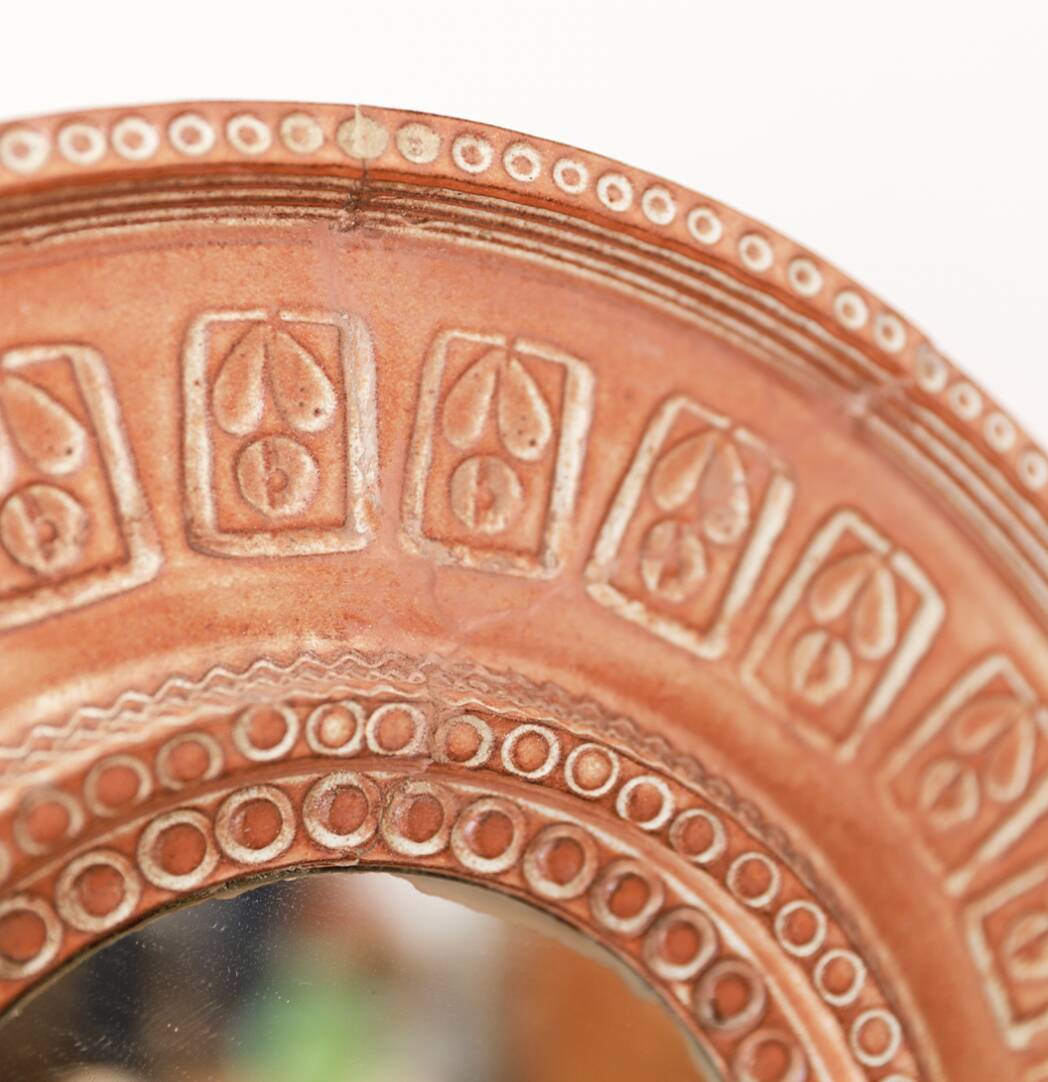 70s ceramic mirror