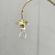 Italian Art Deco Brass Floor Lamp with Glass Globe, 1930s