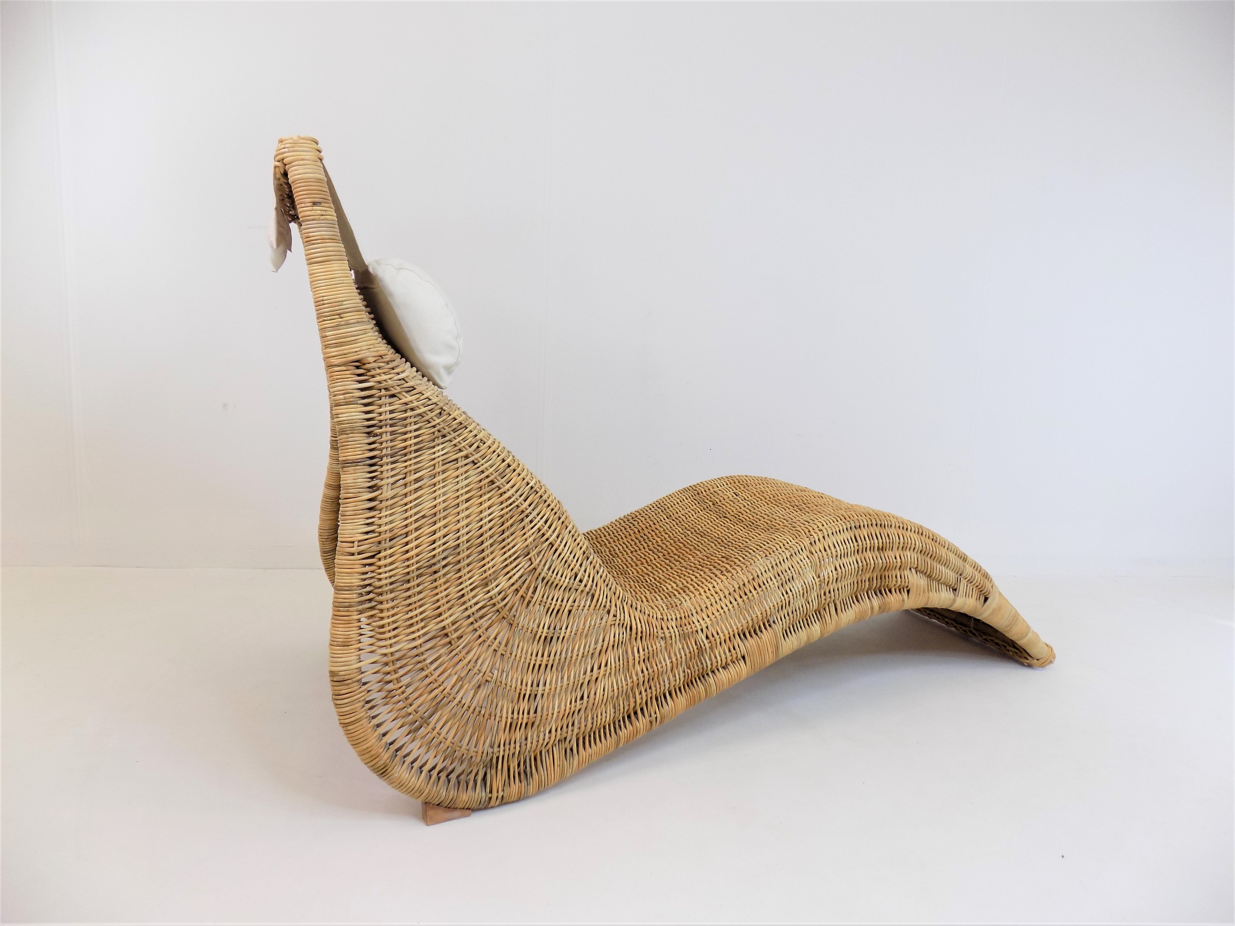 Chaise longue Karlskrona en rotin par Karl Malmvall