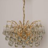 Murano glass drop-shaped chandelier, Christoph Palme, Germany, 1970s