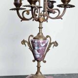 Clock And Its Two Candlesticks Napoleon III Period