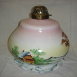 Hand-painted opaline lampshade