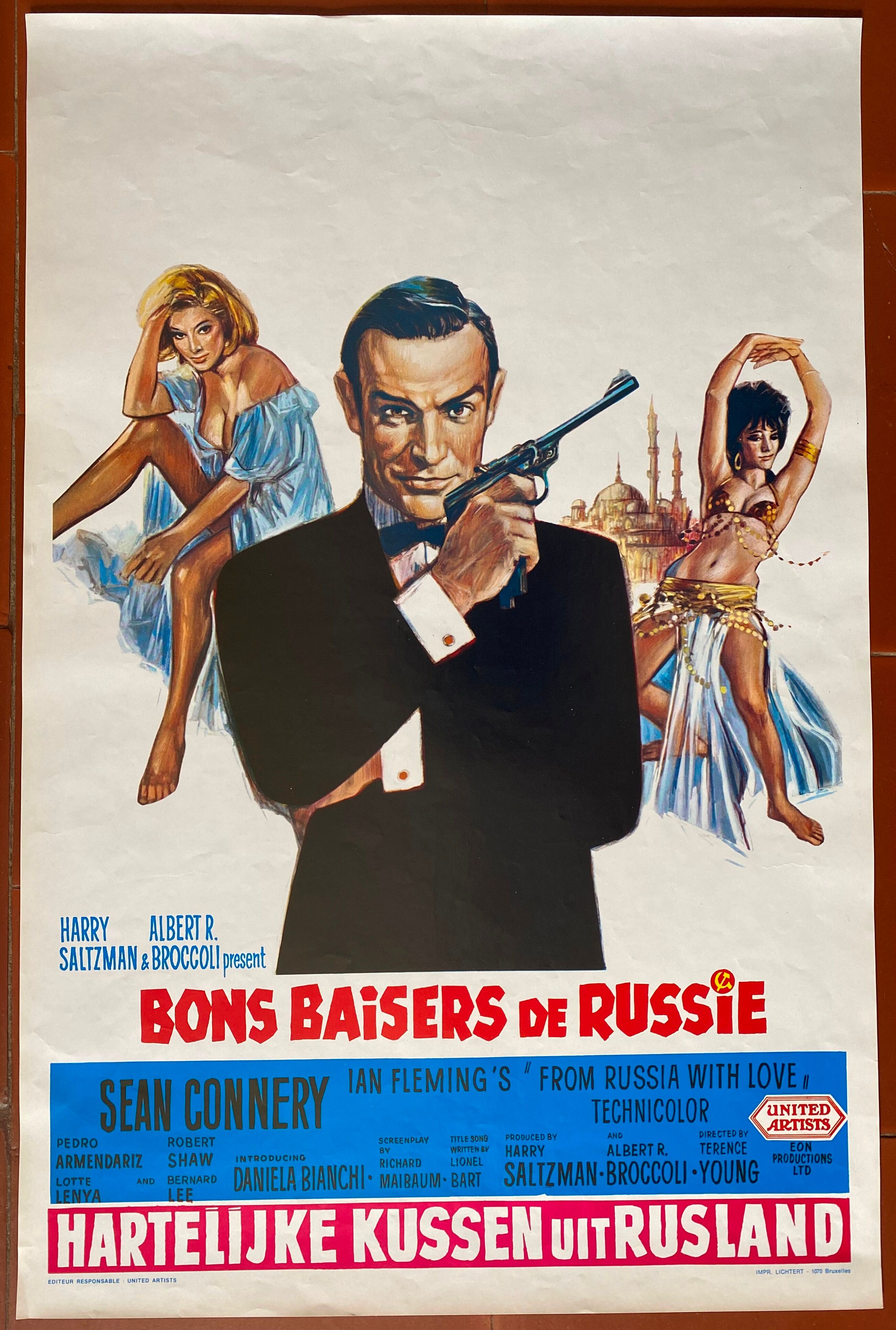 Movie poster "Good kisses from Russia" James Bond, Sean Connery 70's