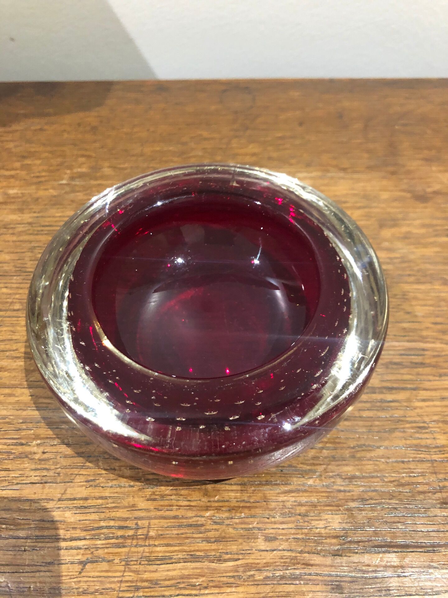 Italian bubble glass pocket tray