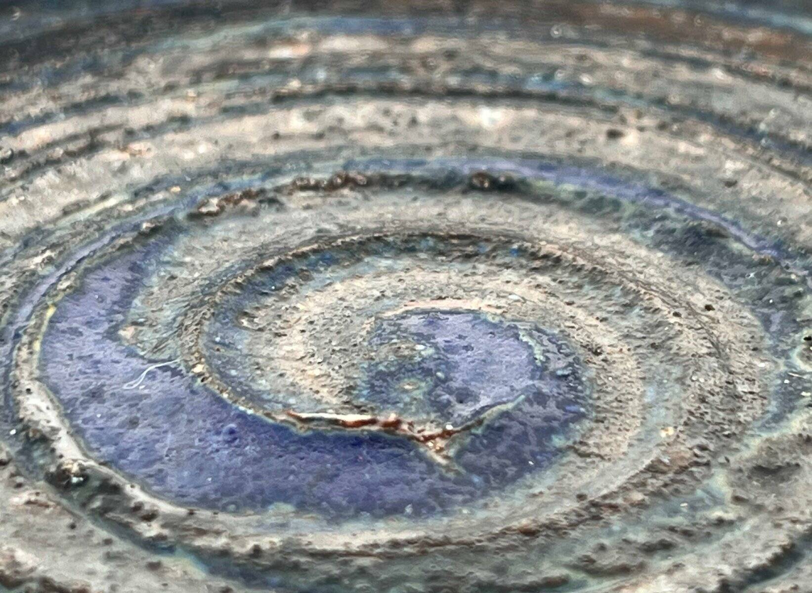 Mid-century modern Danish studio pottery bowl by Tue Poulsen for Tue Keramik, 1960s.