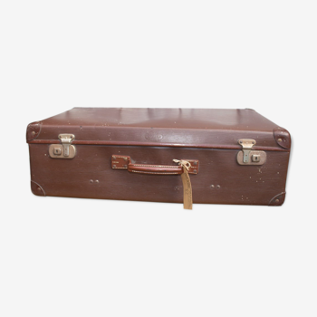 Vieille valise authentique 70 cm vraie fibre