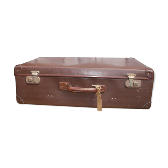 Authentic old suitcase 70 cm real fiber