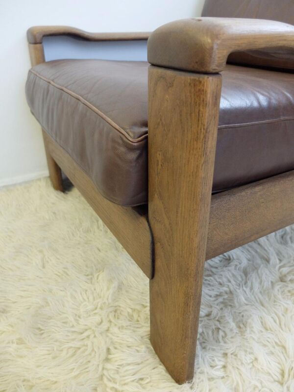 paire De fauteuils En cuir