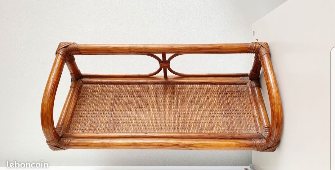 Rattan shelf
