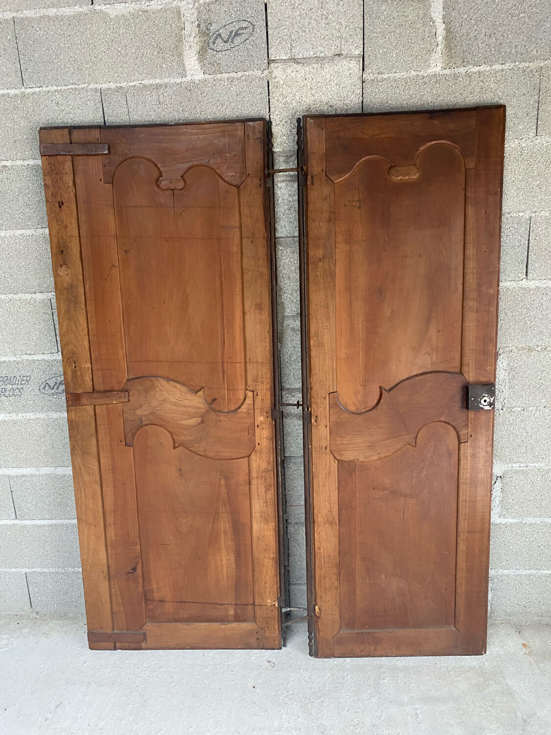 Pair of walnut doors
