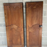 Pair of walnut doors