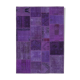 Hand-knotted turkish vintage 171 cm x 239 cm purple patchwork carpet