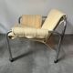 1980s armchair with yellow bouclé upholstery