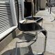 "Klass" designer chairs - wenge wood and chrome legs
