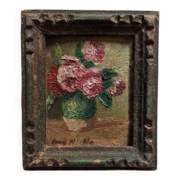 Tableau miniature nature morte décoration campagne