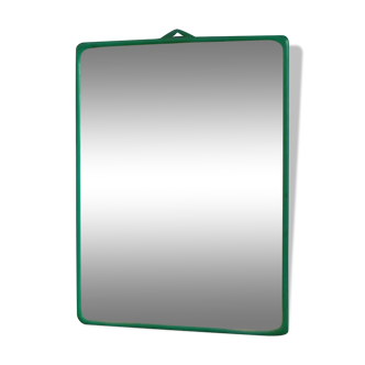 Mirror barber green plastic surround