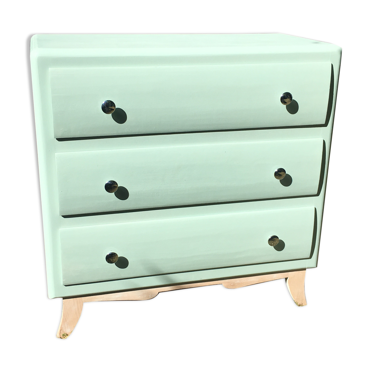 Dresser feet compass 3 drawers pastel green
