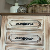 Storage unit - Solid wood chest of drawers - Patinated