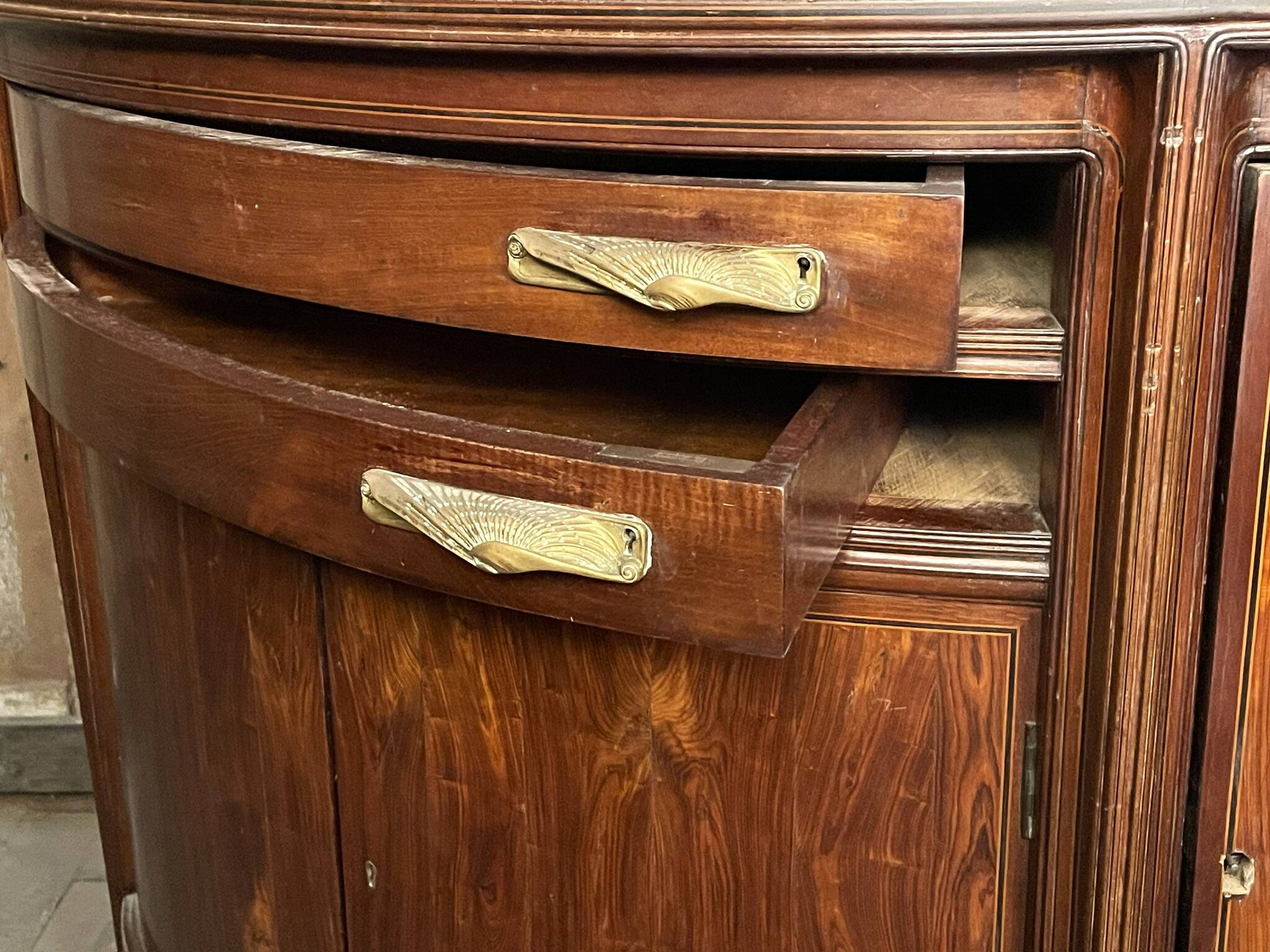 Maurice dufrene large curved sideboard exhibited at the 1911 art nouveau salon