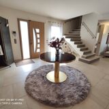 Gubi round table, glass and steel