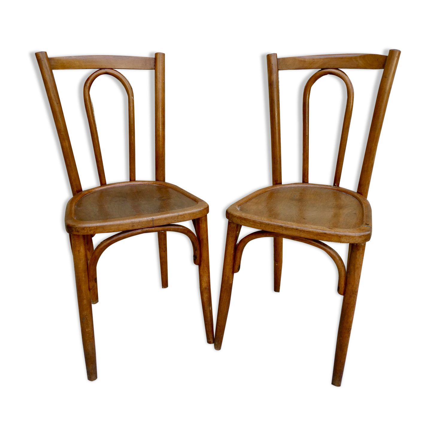 Paire de chaises de bistrot Luterma en bois courbé