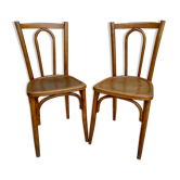 Paire de chaises de bistrot Luterma en bois courbé