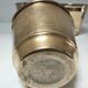 Three pot covers brass silver cover golden patina monogram early twentieth century