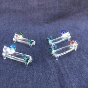 Set of Four Rare Vintage Murano Glass Knife Rests/Knife Holders, Italy, 1