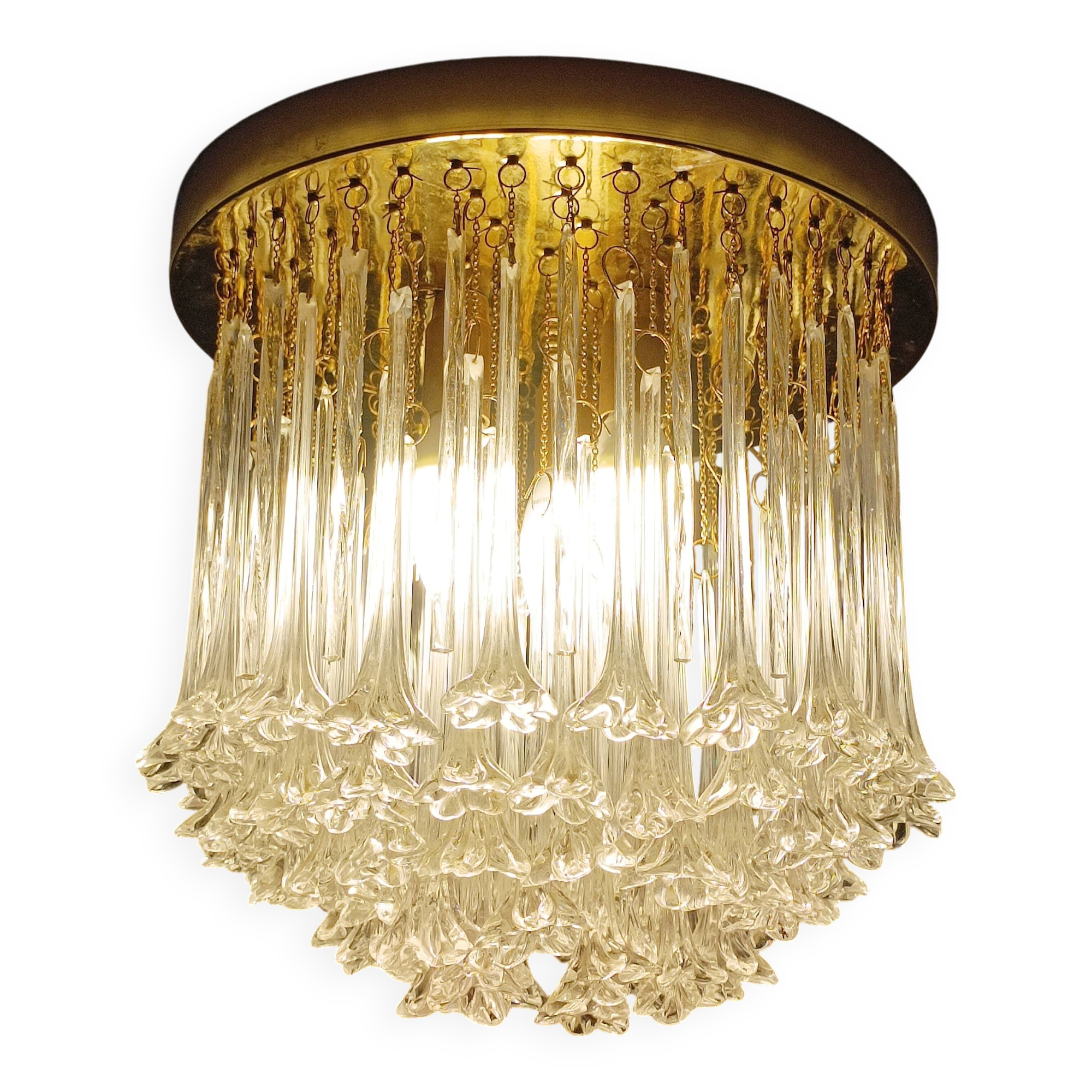 Murano glass chandelier by Venini 1960s