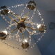 Bronze chandelier with crystal pendants – 5 lights
