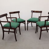 Chaises à manger danoise du milieu du siècle de Poul Jeppesens Møbelfabrik années 1960