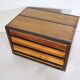 Vintage Cube Chest of Drawers in Cherrywood and Wenge, Unique Piece, 1970s