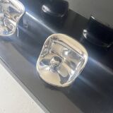 Large black magazine rack by Giotto Stoppino for Kartell, Italy 1970.