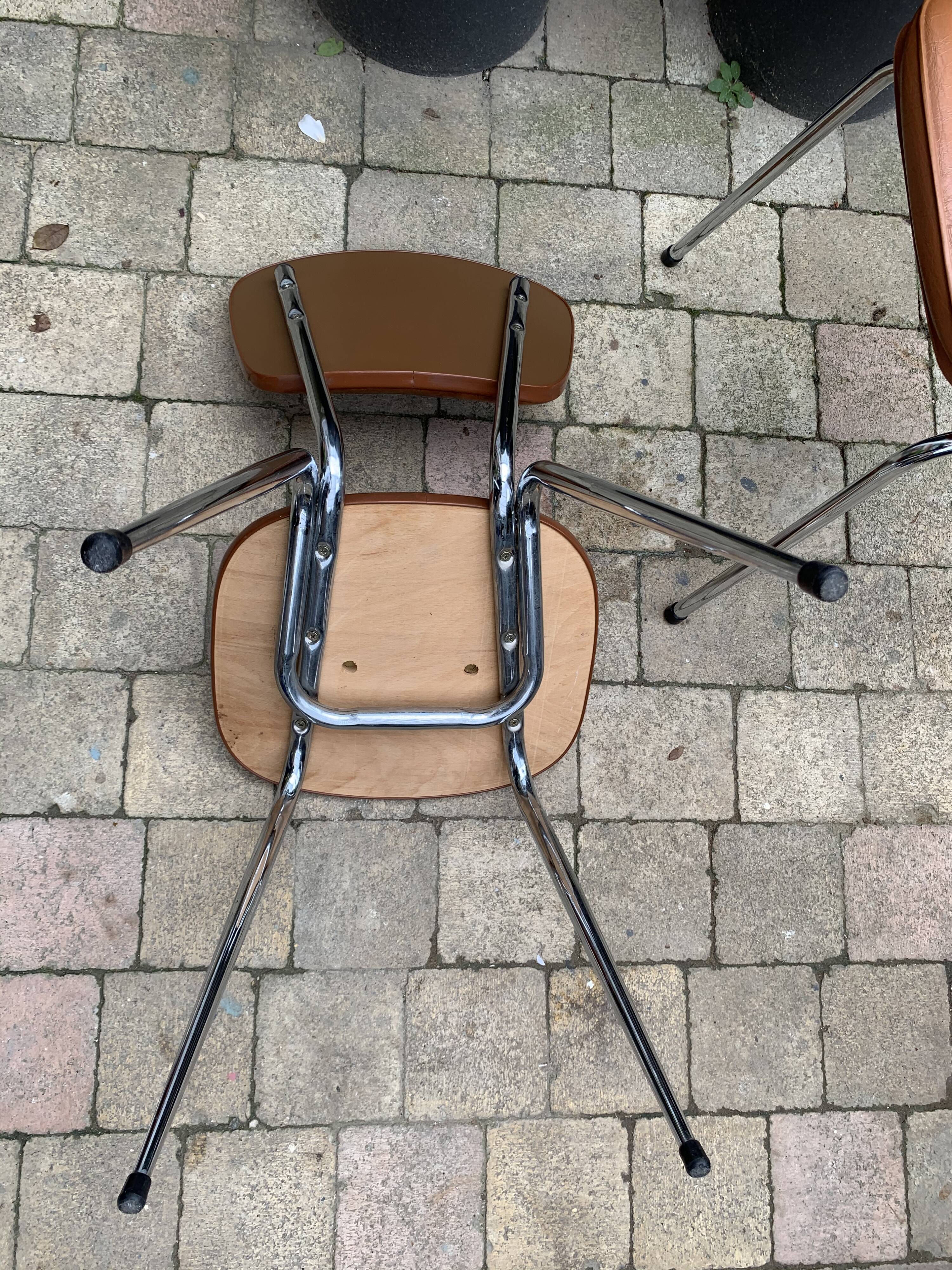 Skai chairs and vintage chrome