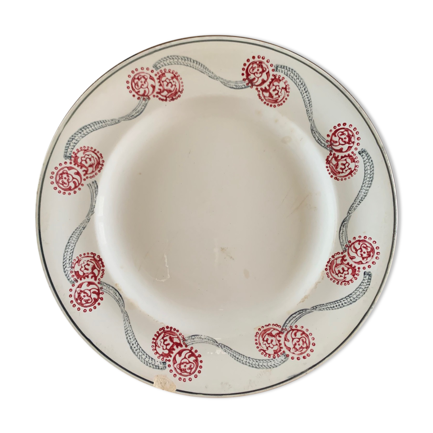 Antique ceramic hollow plate