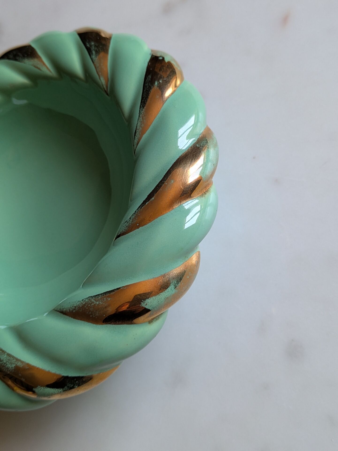 Rare Mid Century glazed ceramic ashtray
