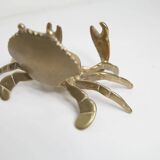 Solid brass crab ashtray 1960