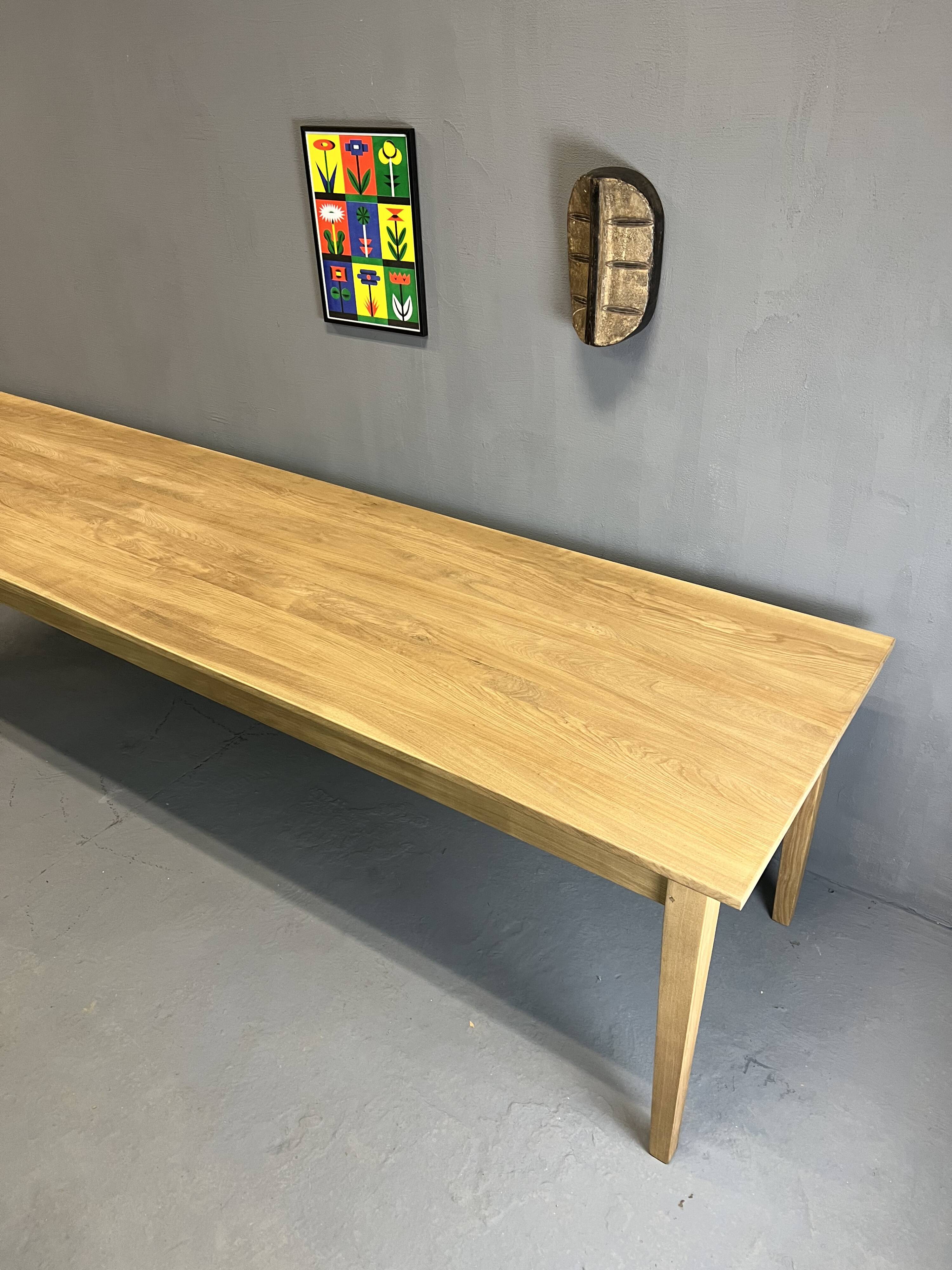 Farmhouse table 300 X 80 cm, spindle legs