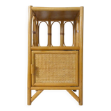 Vintage rattan bedside table