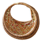 Panier demi-lune cueillette osier fait main