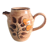 Beige pitcher in glazed ceramic from Salins vintage 60s-70s