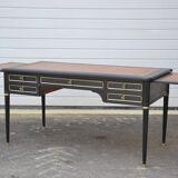 Louis XVI office restyled black and gold